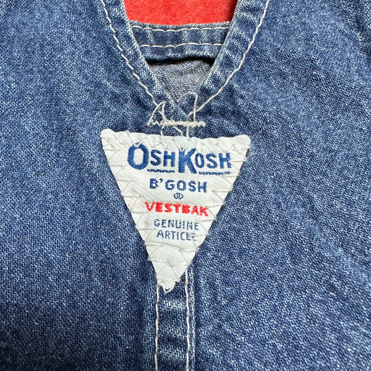 1990s OshKosh B’Gosh Vestbak Denim Overalls, Size 6/9 Months