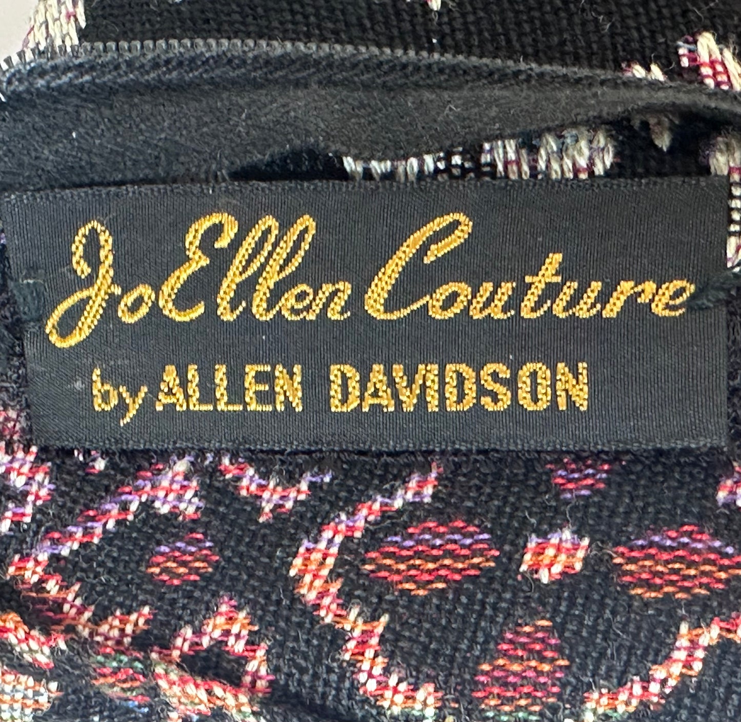 1970s Tapestry Dress, Jo Ellen Couture by Allen Davidson Size X-Small