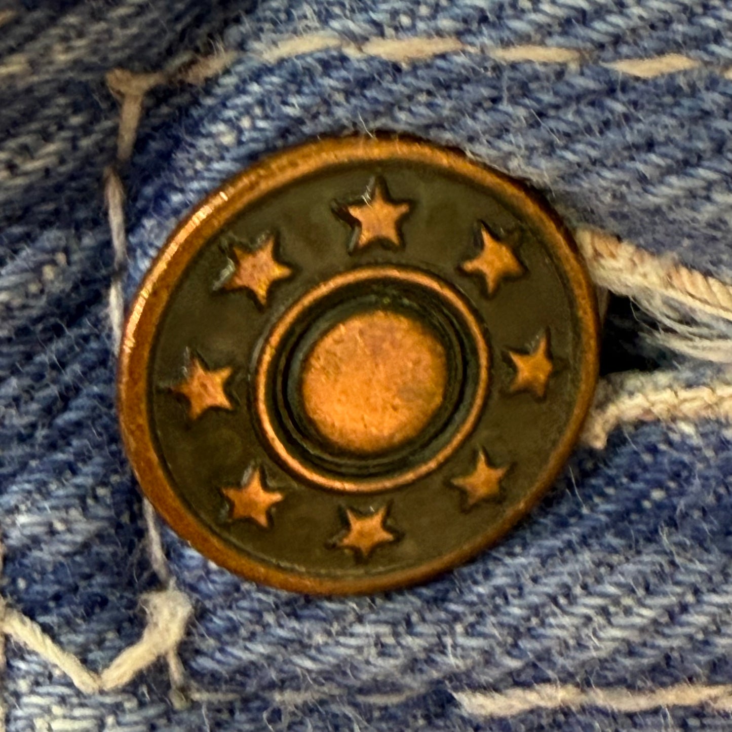 1970s Bell Bottom Blue Jeans, Best Made Togs, 28.5"x31.5"