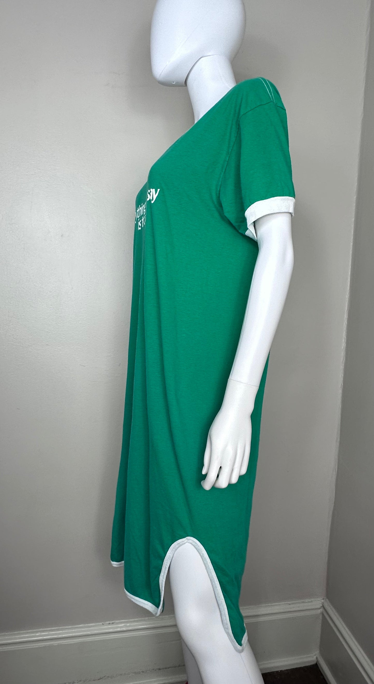 1980s Seagram’s Gin T-Shirt Nightgown, Everything They Say is True, Anvil Size M/L