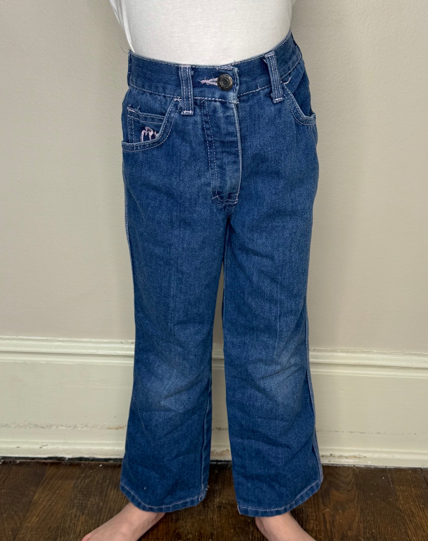 1980s Cabbage Patch Kids Blue Jeans, Embroidered Pockets
