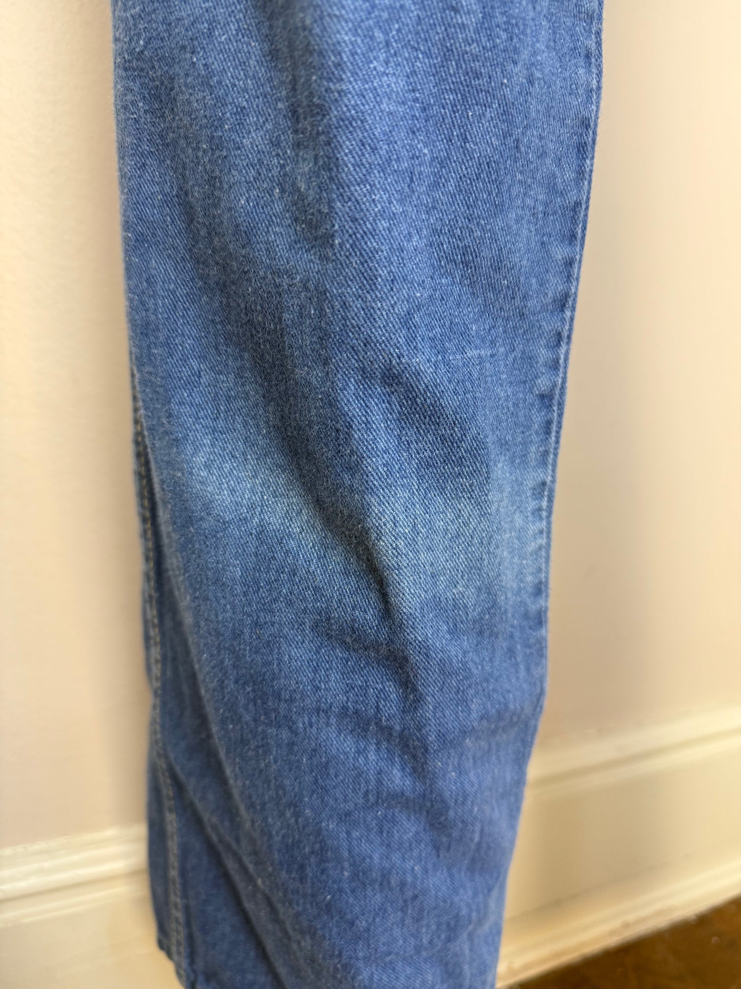 1970s Blue Jeans, K-Mart, 27.5"x30.5", High Rise Straight Leg
