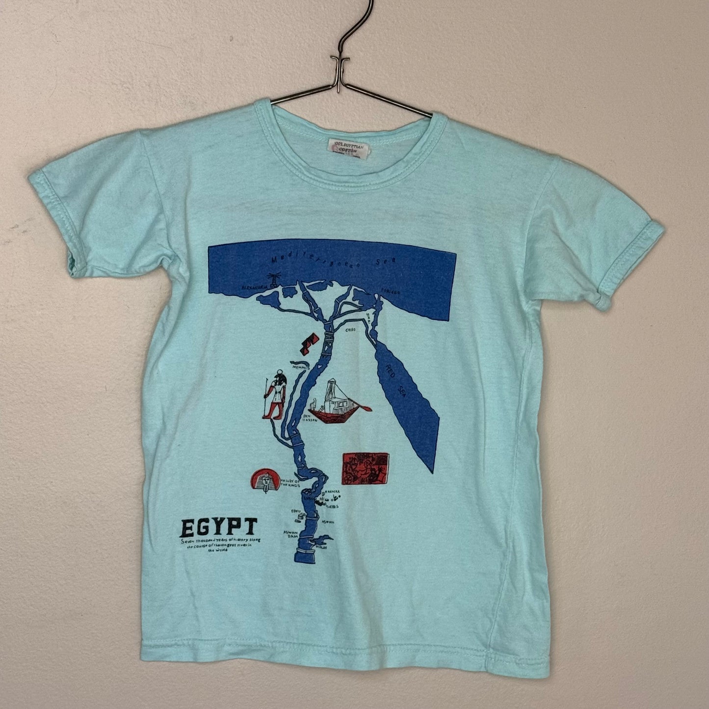 1980s Kids Egypt T-Shirt, Carla Craft Size 6/7