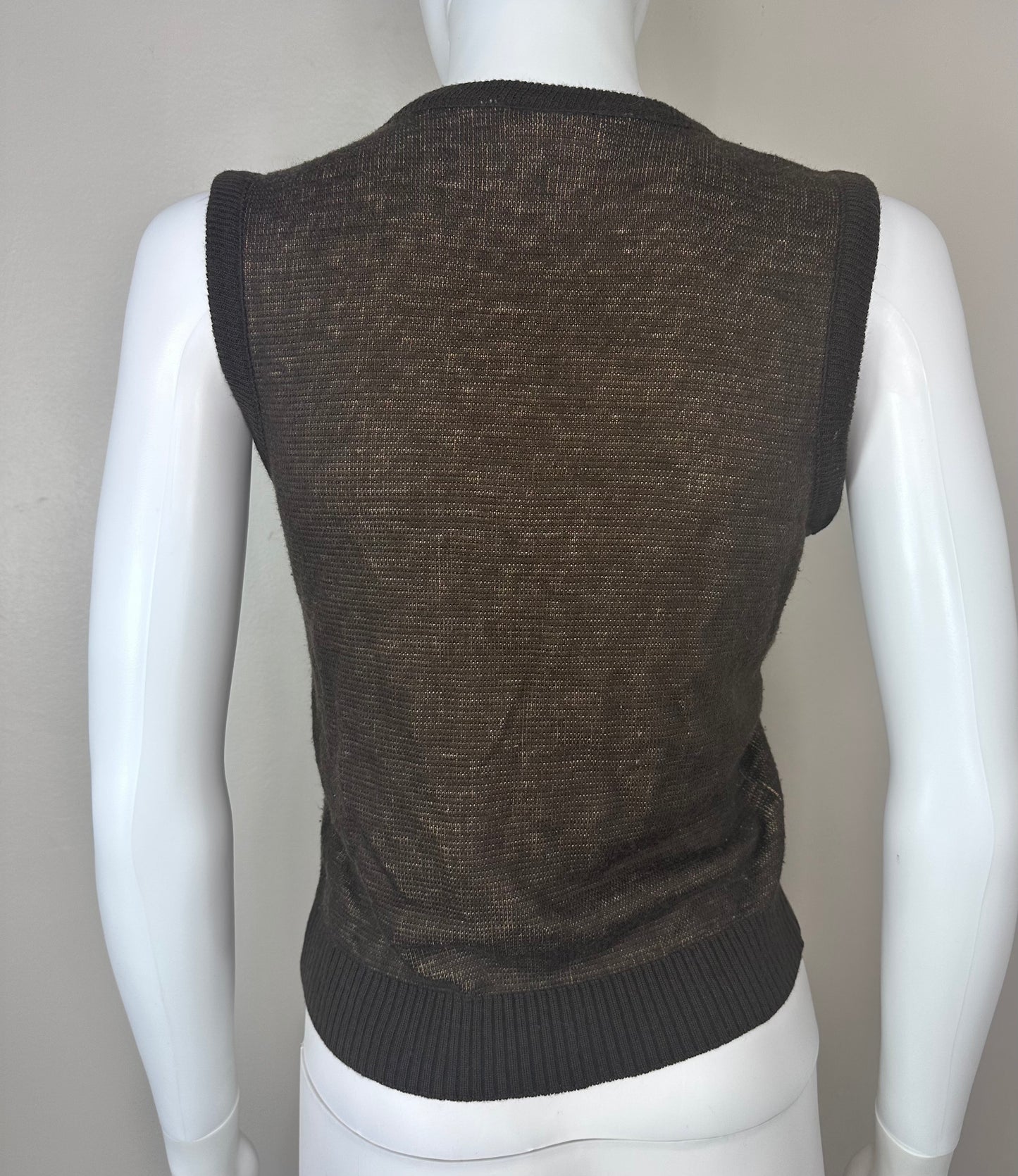 1970s Train Sweater Vest, Inner Visions by Ship’n Shore Size Small