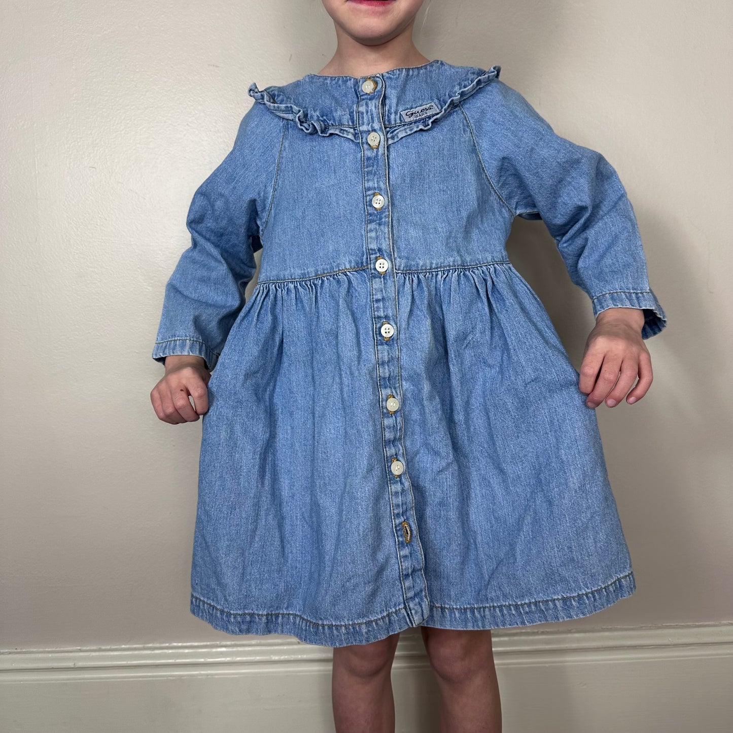 1980s/90s Baby Guess Denim Dress Size 5