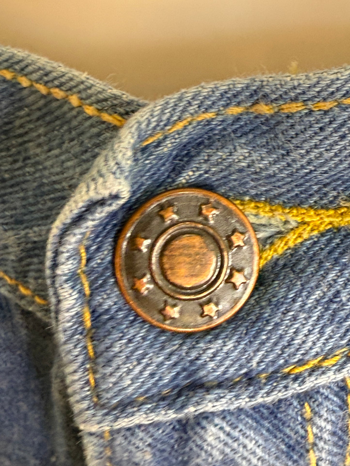 1970s Blue Jeans, K-Mart, 27.5"x30.5", High Rise Straight Leg