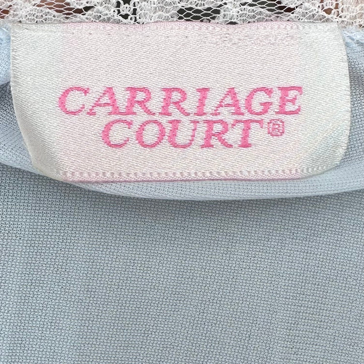 1980s/90s Pastel Blue Nightgown, Carriage Court Sears Size L/XL, Deadstock with tags