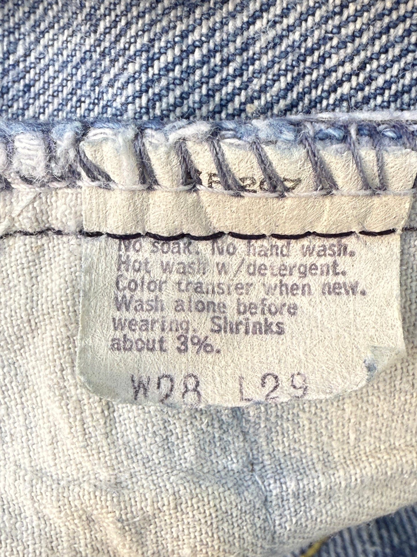 1970s Levi’s 646 Flare Leg Blue Jeans, 27.5"x29", Orange Tab Denim, Distressed