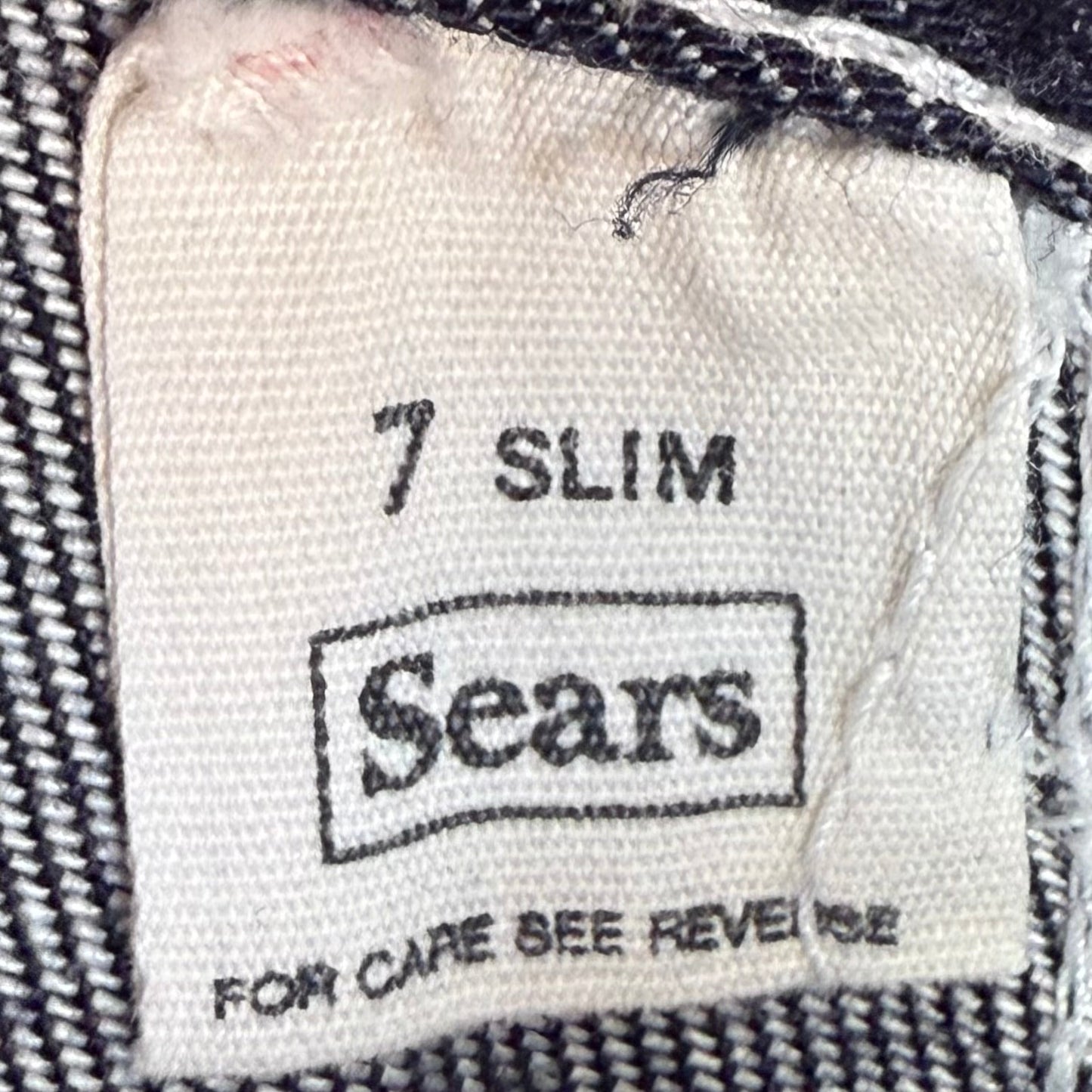 1970s Kids Flare Leg Blue Jeans, Sears Toughskins Size 7 Slim