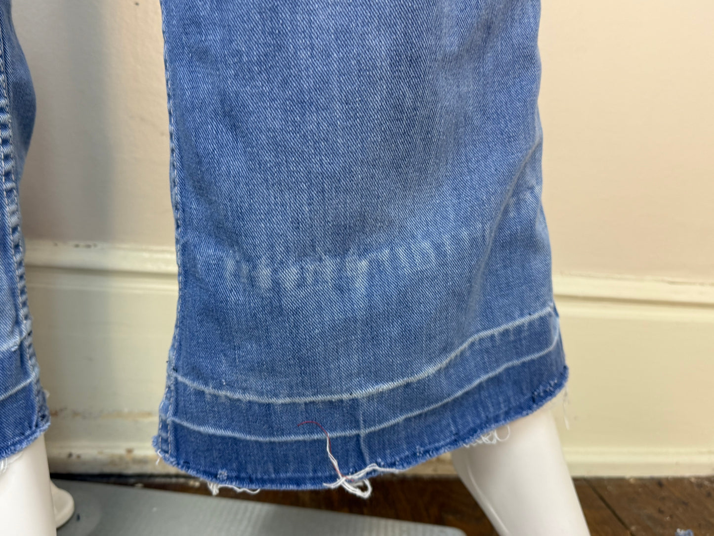 1970s Bell Bottom Blue Jeans, Best Made Togs, 28.5"x31.5"