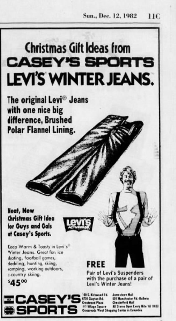 1980s Winter Levi’s Jeans, Dark Denim with Red Flannel Lining, 27"x32", High Rise Straight Leg
