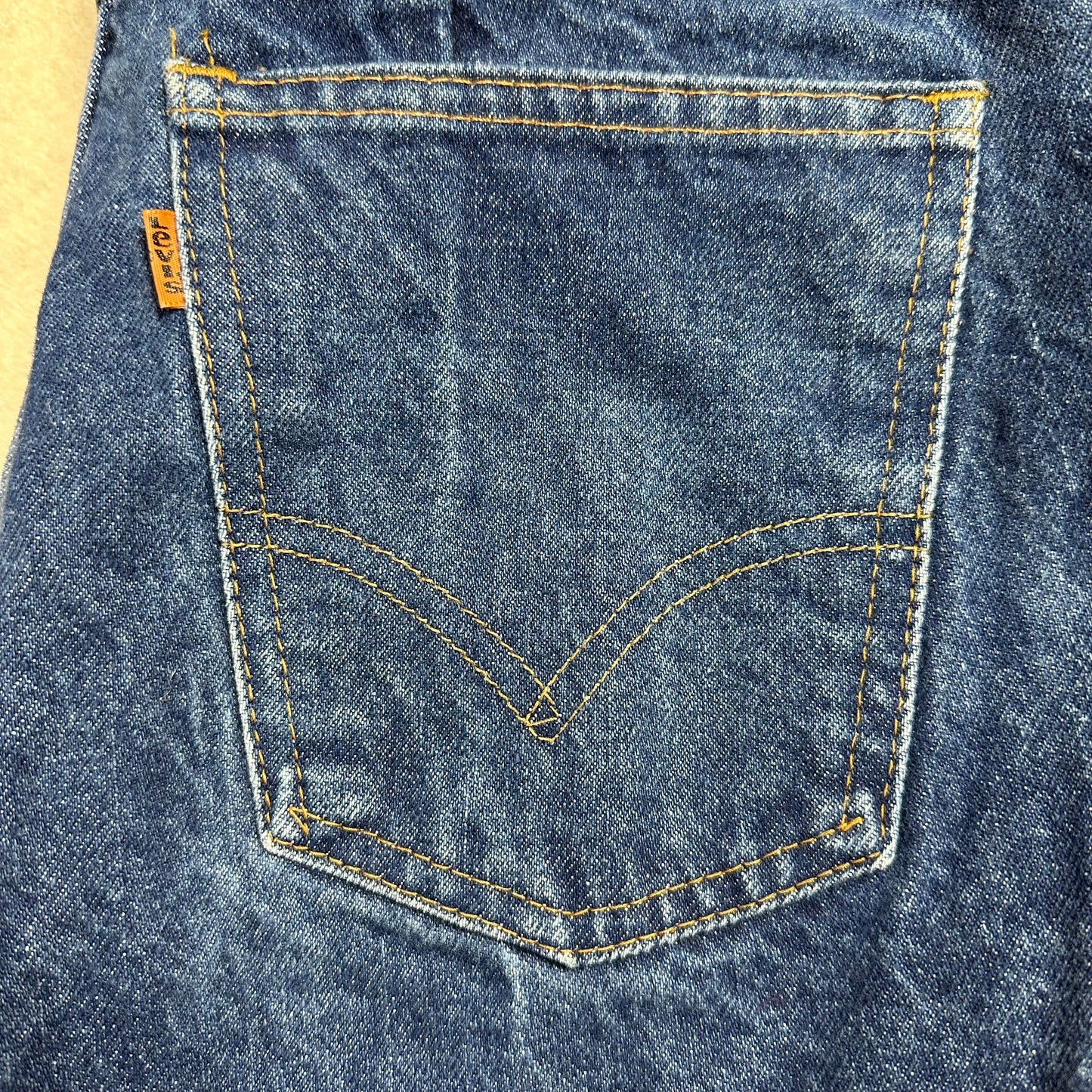 1970s Women’s Levi’s Blue Jeans, Size 8, 28"x27.5", High Rise, Straight Leg