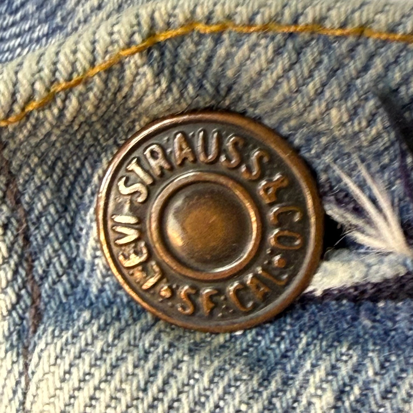 1970s Levi’s 646 Flare Leg Blue Jeans, 27.5"x29", Orange Tab Denim, Distressed