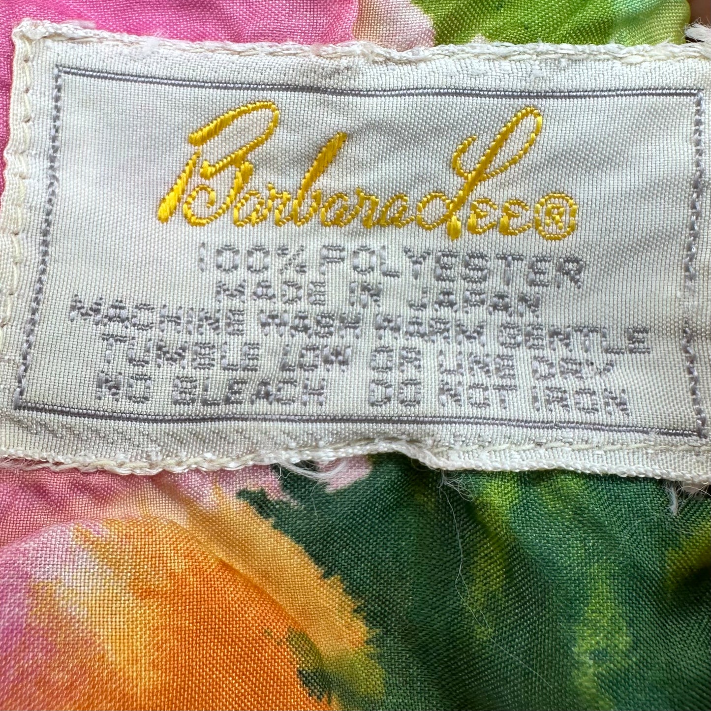 1960s Bright Floral Summer Robe, Barbara Lee Size Medium