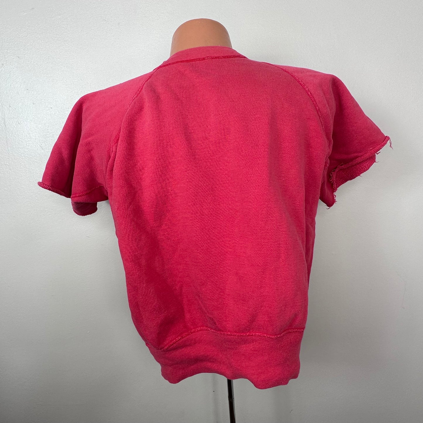 1950s Western Kentucky State College Sweatshirt, Size Large, Faded Red, Chopped Sleeves