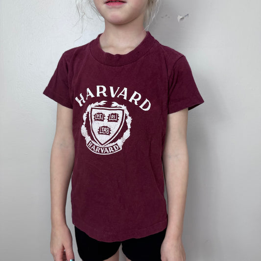 1980s Harvard University T-Shirt, Champion Kids Size 5/6