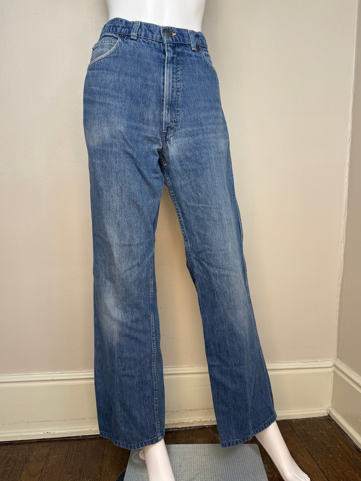 1980s Blue Jeans, Levi’s, 32"x32", Black Tab, High Rise Boot Cut