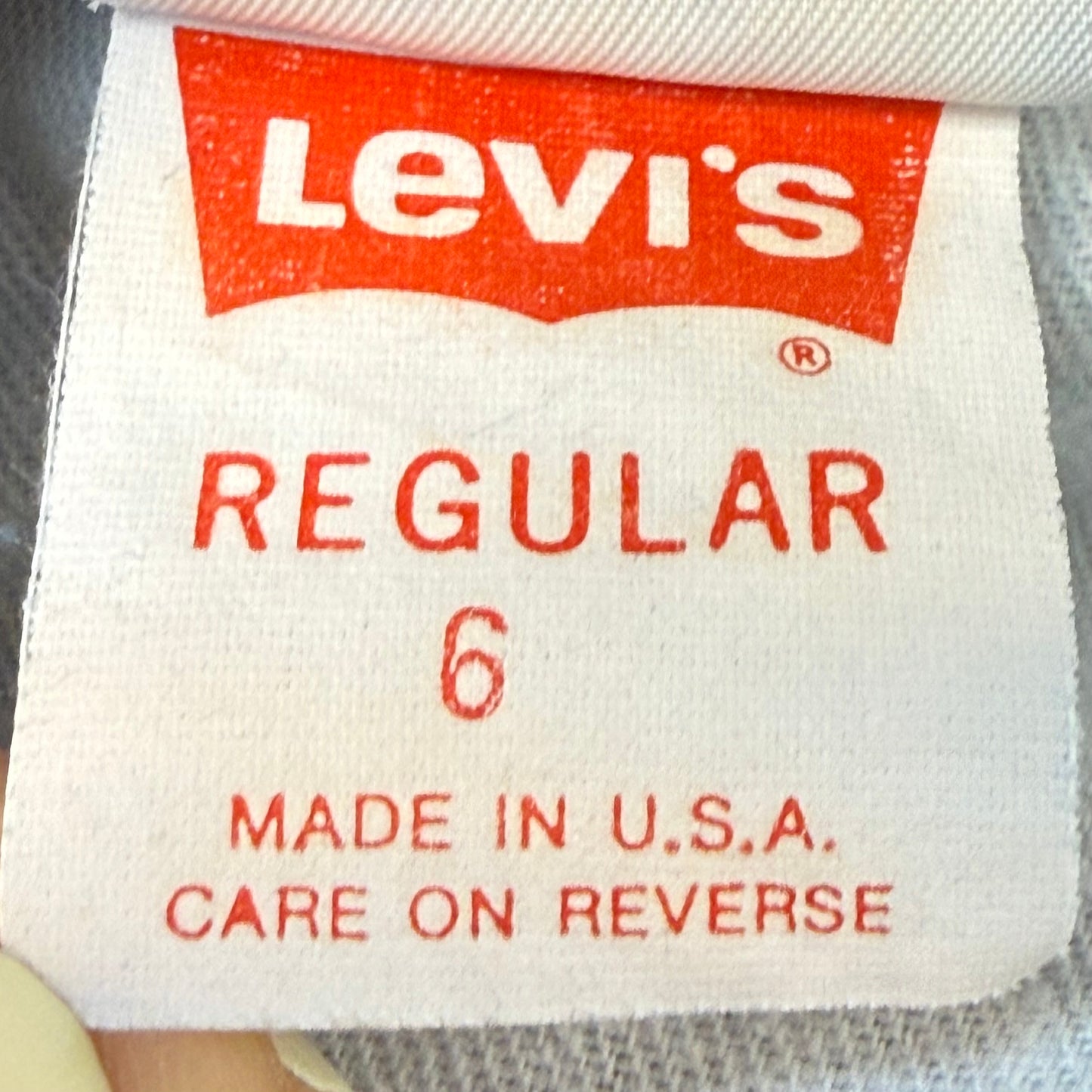 1980s Kids Acid Wash Blue Jeans, Little Levi’s Size 6, Orange Tab