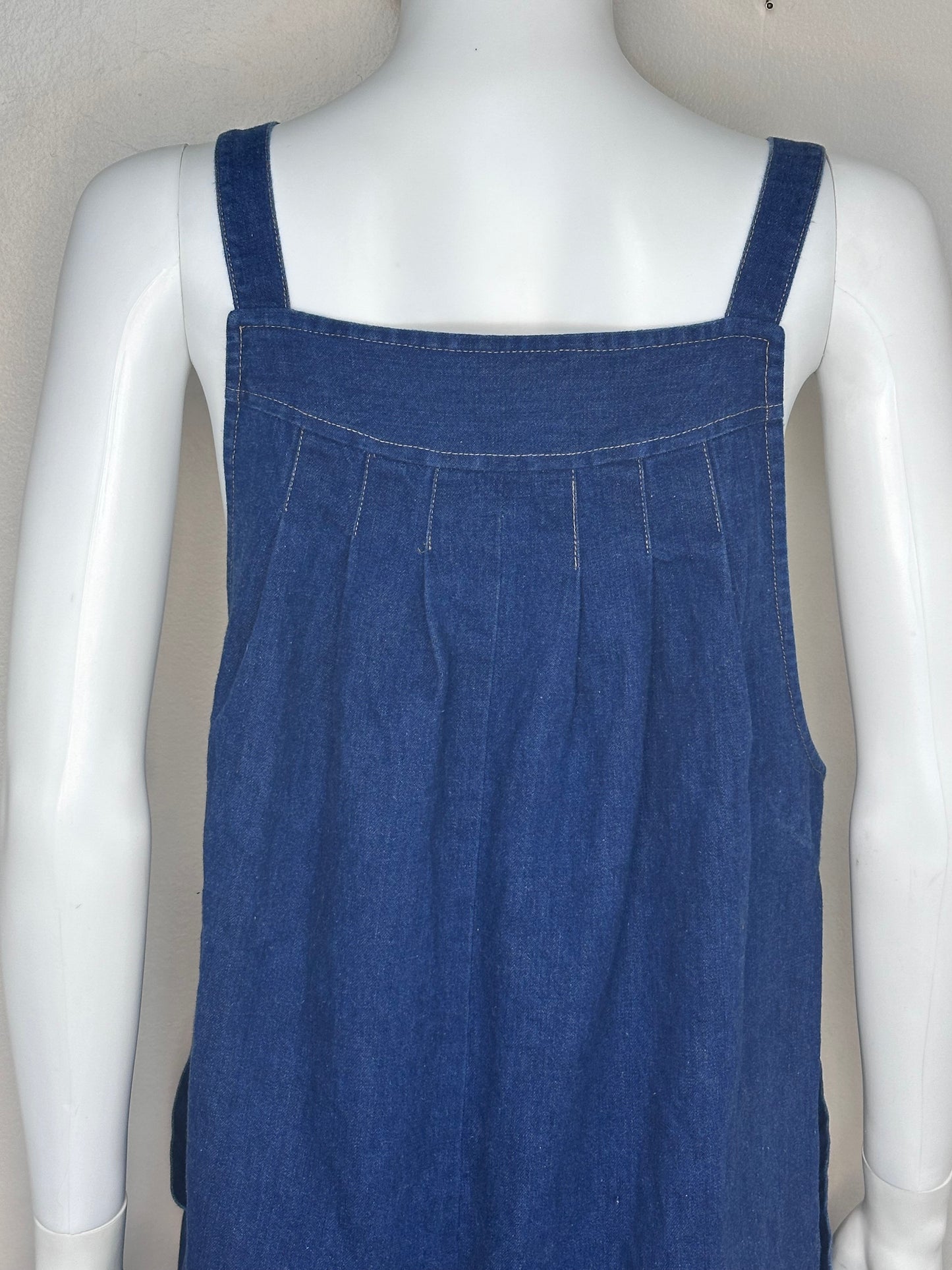 1970s/80s Denim Overalls, Blue Jean Dungarees Size Large
