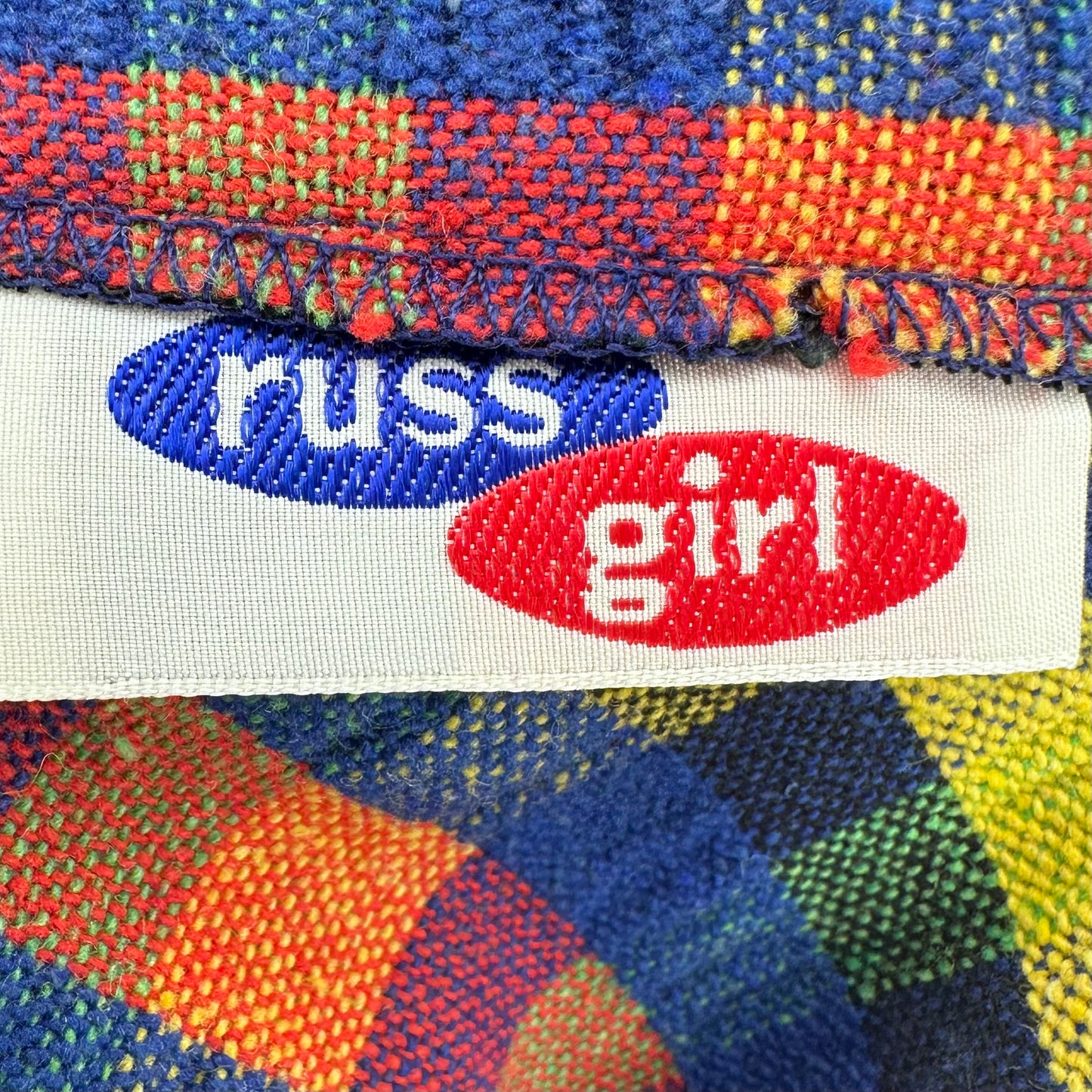 1970s Rainbow Plaid Vest and Maxi Skirt Set, Russ Girl Size X-Small