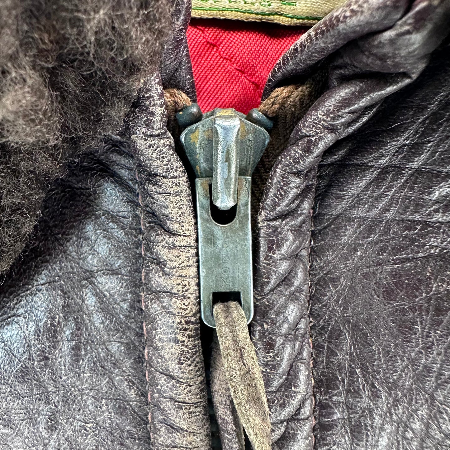 1950s Kids Leather Bomber Jacket, Californian Selected Horsehide, California Sportswear Co Size 8