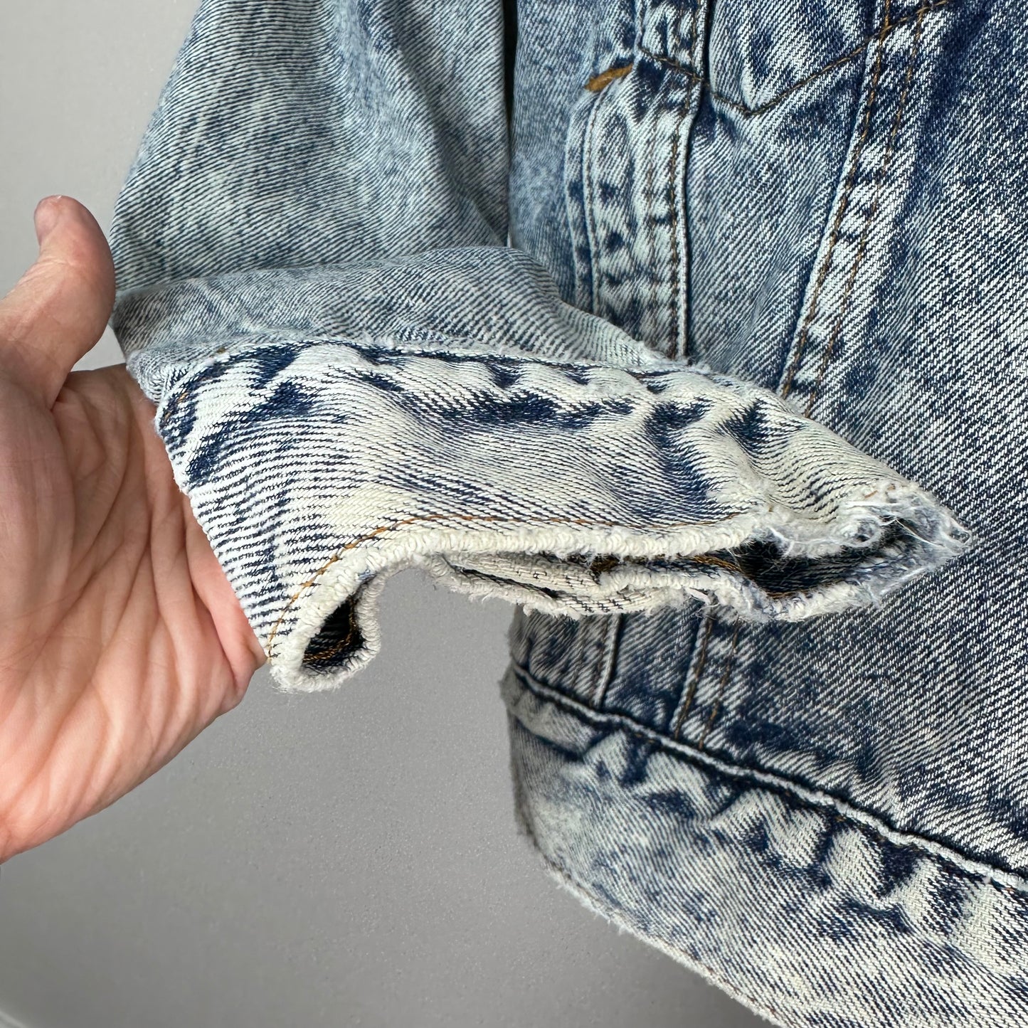 1980s Levi’s Acid Wash Denim Jacket, Size Small, Type 3 Trucker, 70508-0227