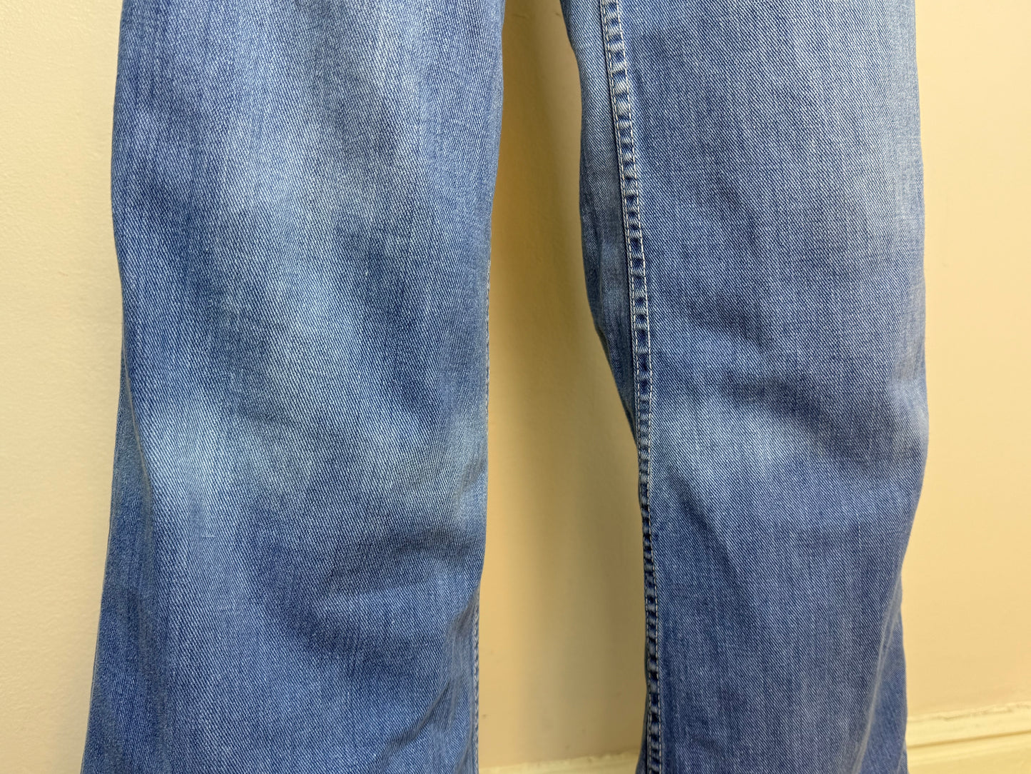 1970s Bell Bottom Blue Jeans, Best Made Togs, 28.5"x31.5"