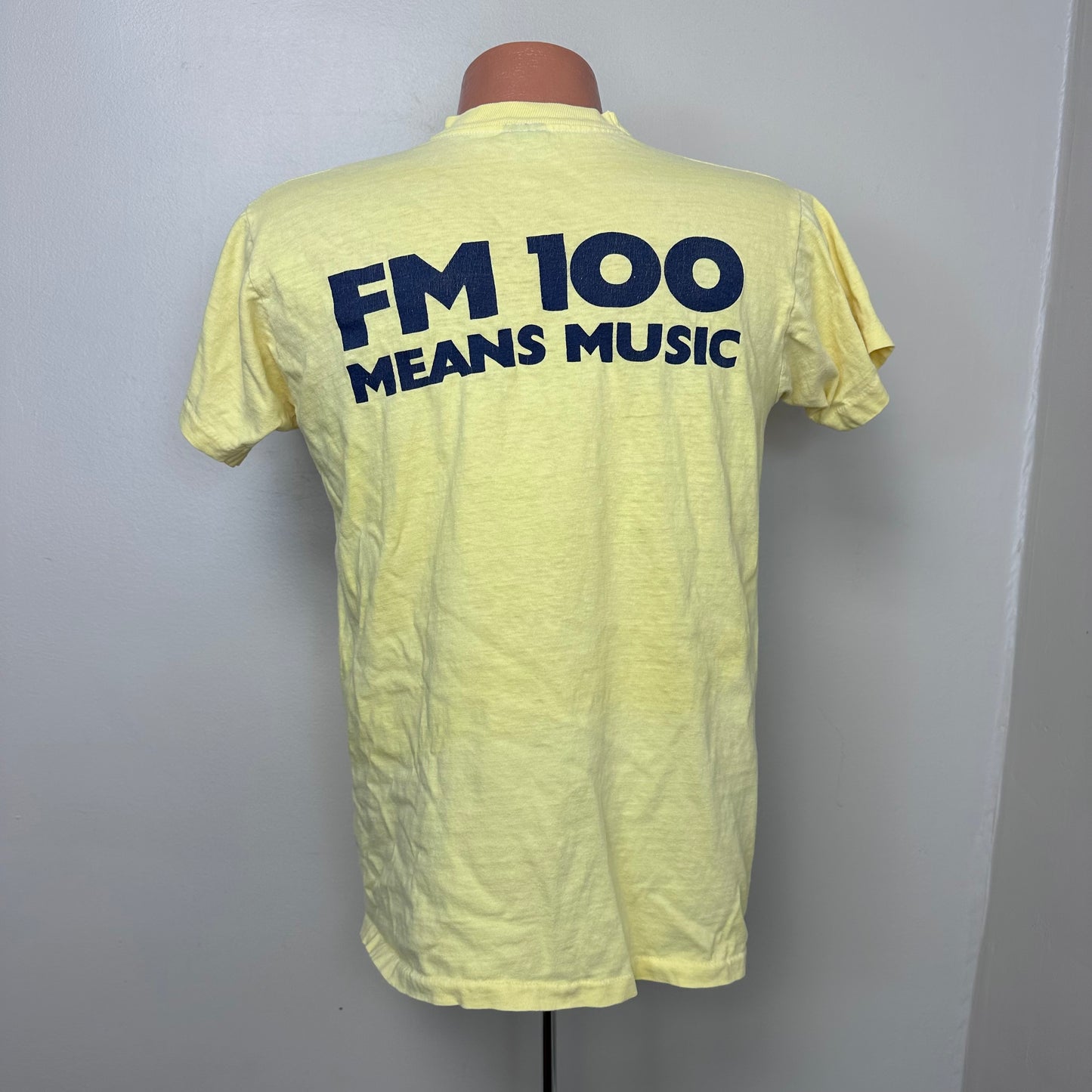 1970s Summer Affair Film T-Shirt, FM 100 Means Music, Size Medium
