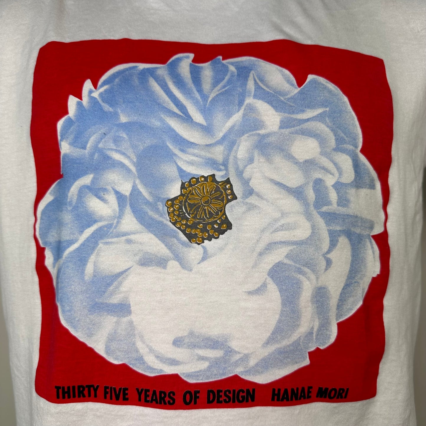 1980s Hanae Mori 35 Years of Design T-Shirt, Hanae Mori Soft Sports Size Medium, Flower