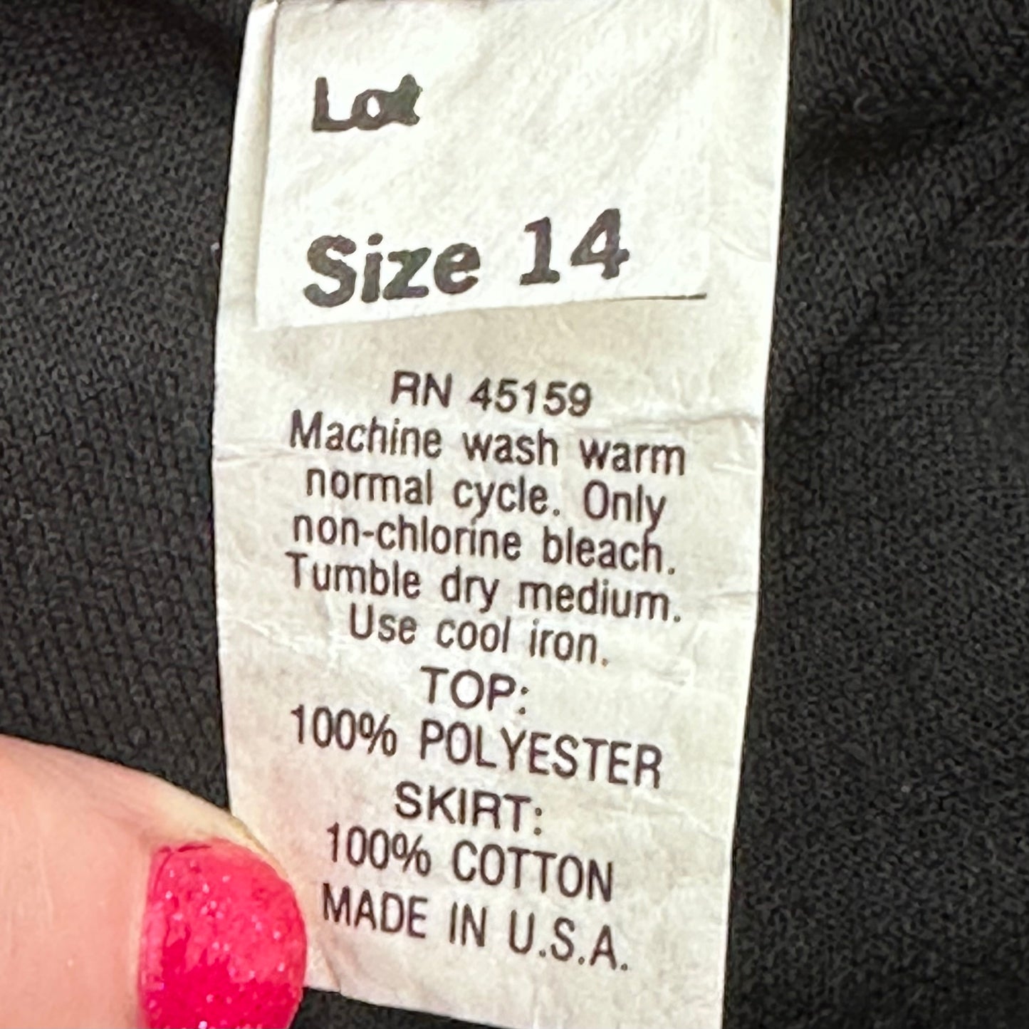 1980s Black Floral Dress, In Cinq Size Medium