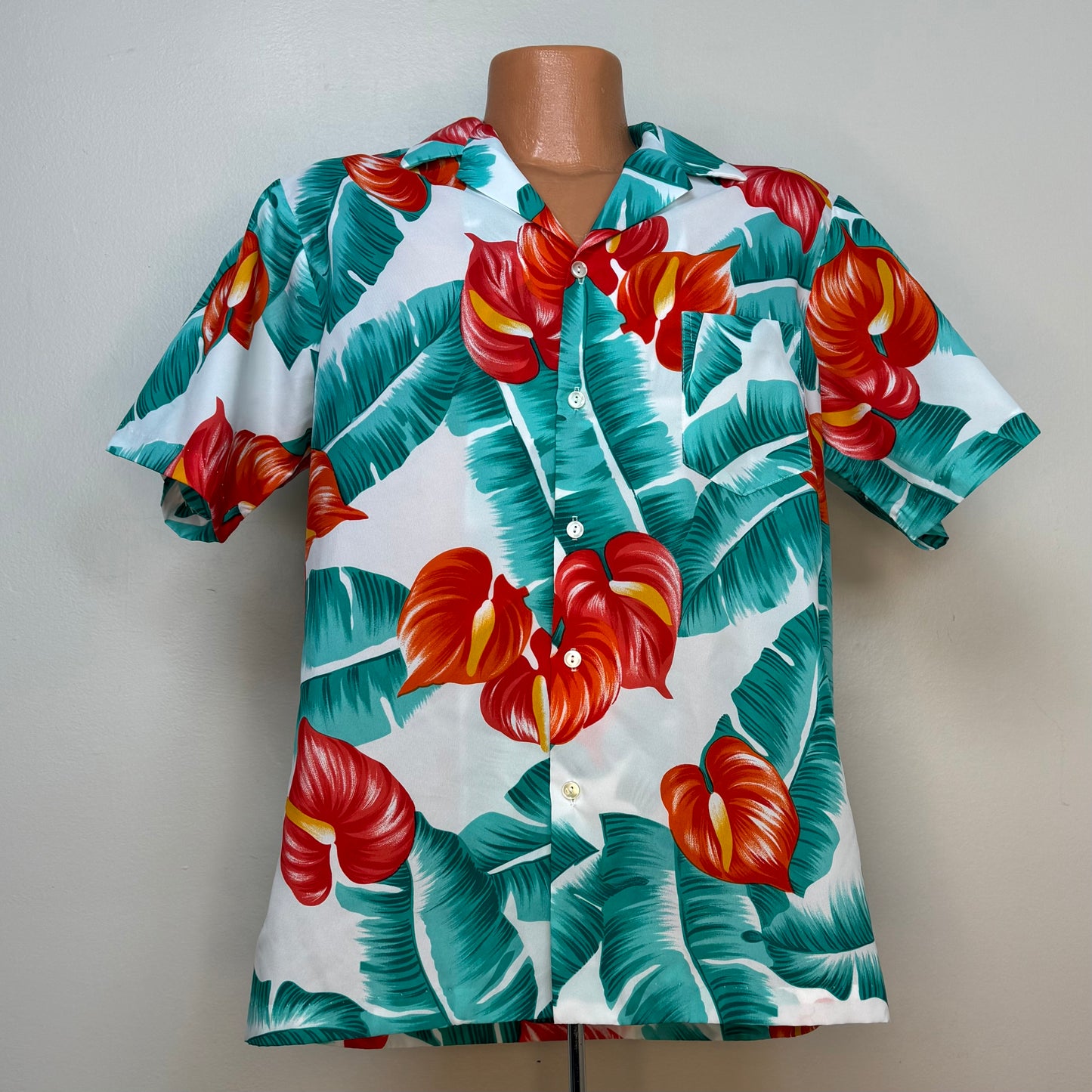 1980s Hawaiian Shirt, Polyester, Hilo Hattie Size Large