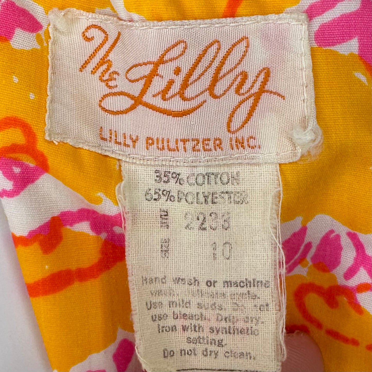 1960s/70s The Lilly Pulitzer Shift Dress, Size Medium, Orange and Pink Cheetah Print