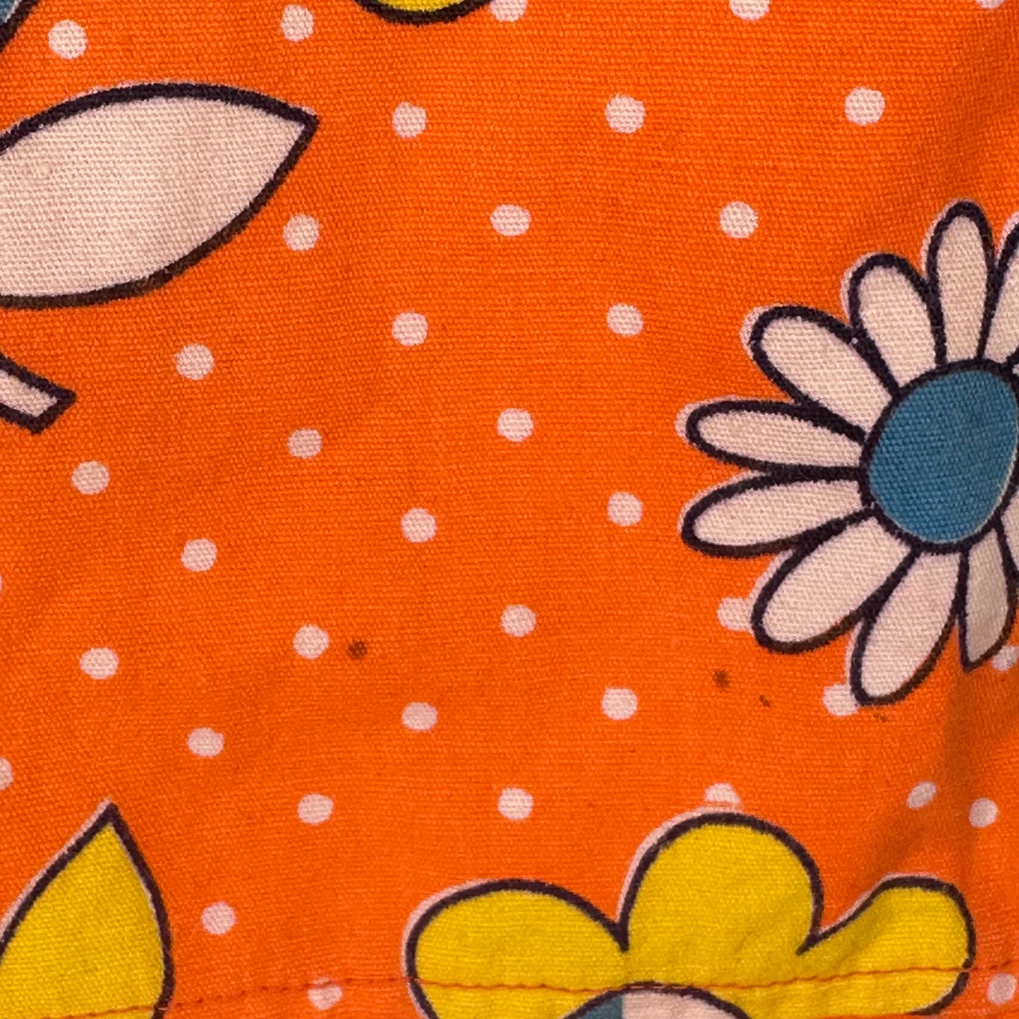 1960s Orange Floral Romper, K-Mart Size 4T