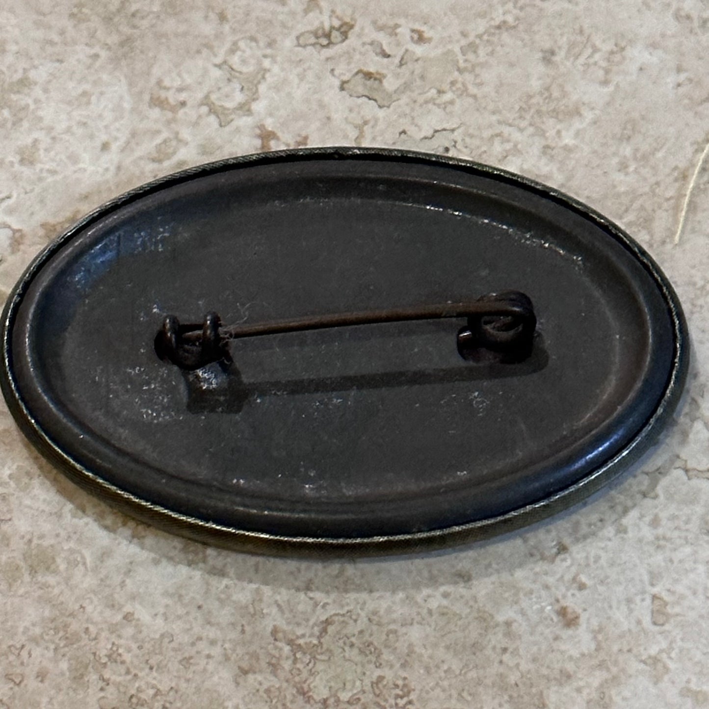 1950s Memphis Tech Football Oval Pinback Button, 2.5”x1.75”