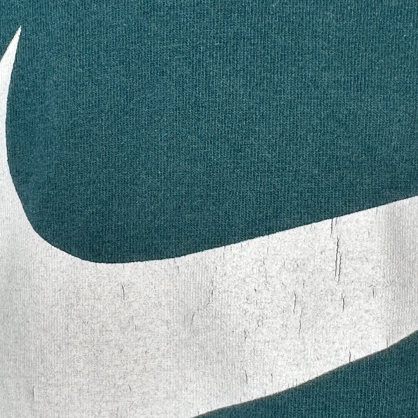 1990s Green Nike T-Shirt, Large Swoosh Logo Size XL