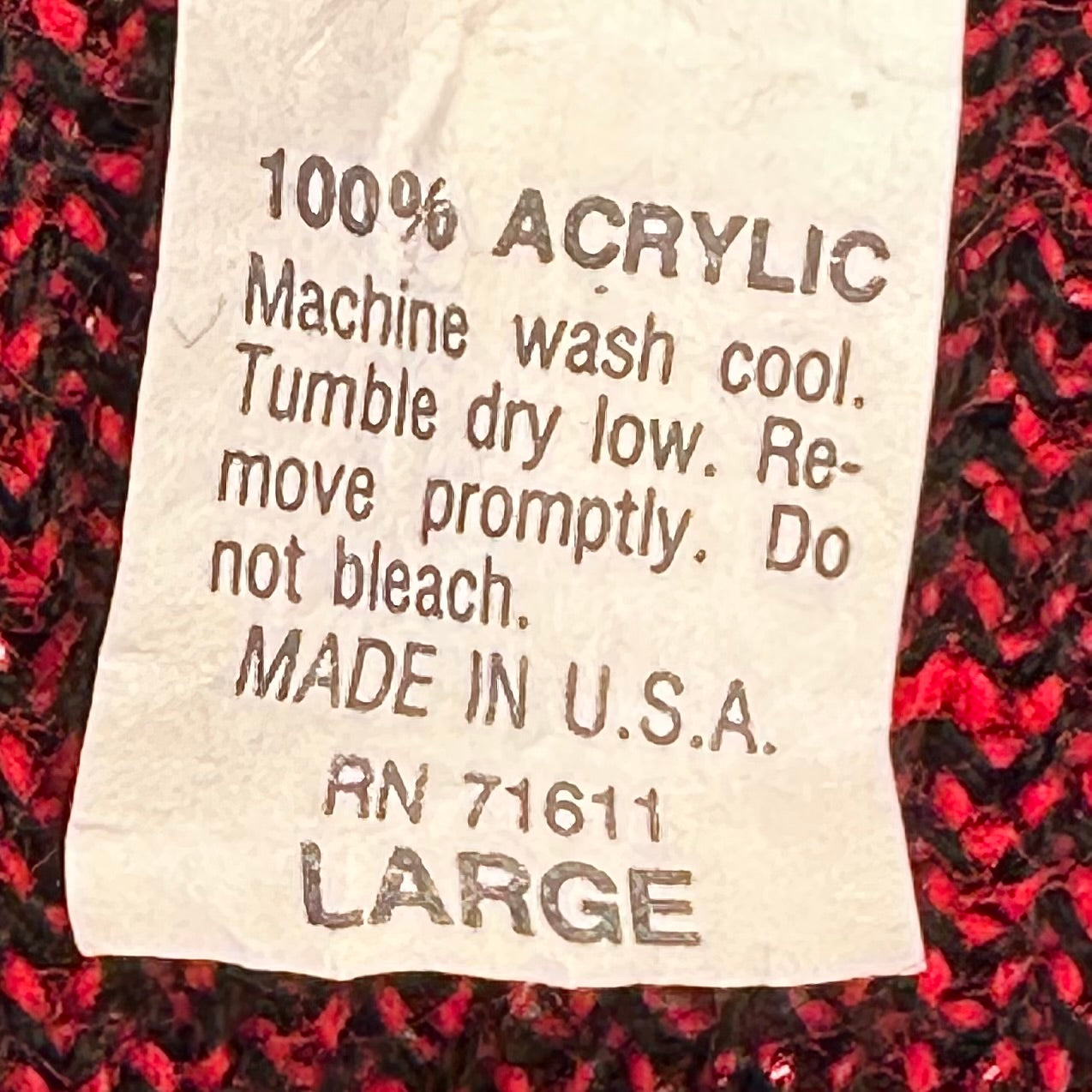 1980s/90s Black and Red Metallic Bow Sweater, Jonathan Cass Size Large