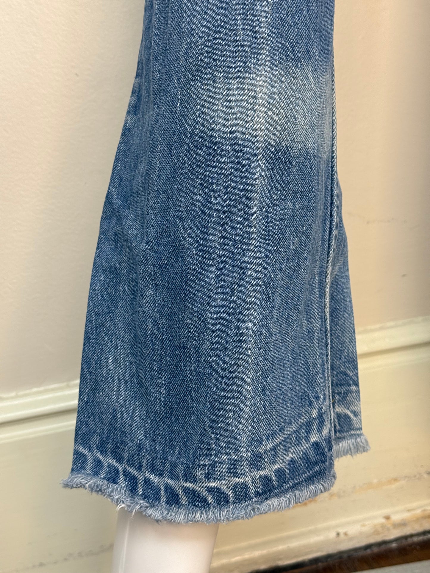 1970s Levi’s 646 Flare Leg Blue Jeans, 27.5"x29", Orange Tab Denim, Distressed