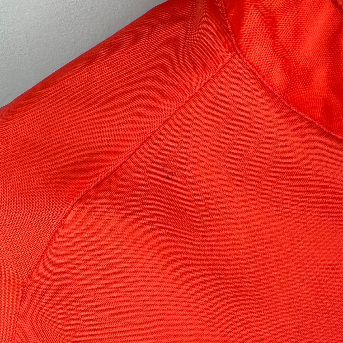 1970s American Motors Racing Team Jacket, Size L/XL, Red White and Blue Colorblock Nylon Windbreaker