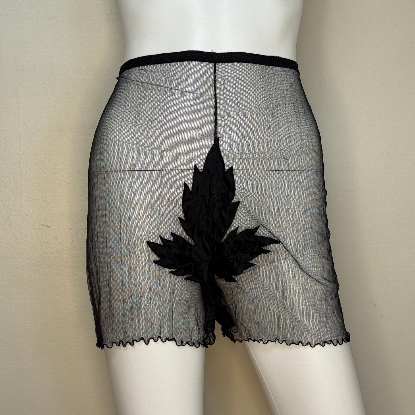 1960s Eve’s Leaves Panties, Chevette Size Medium, Sheer Black Lingerie
