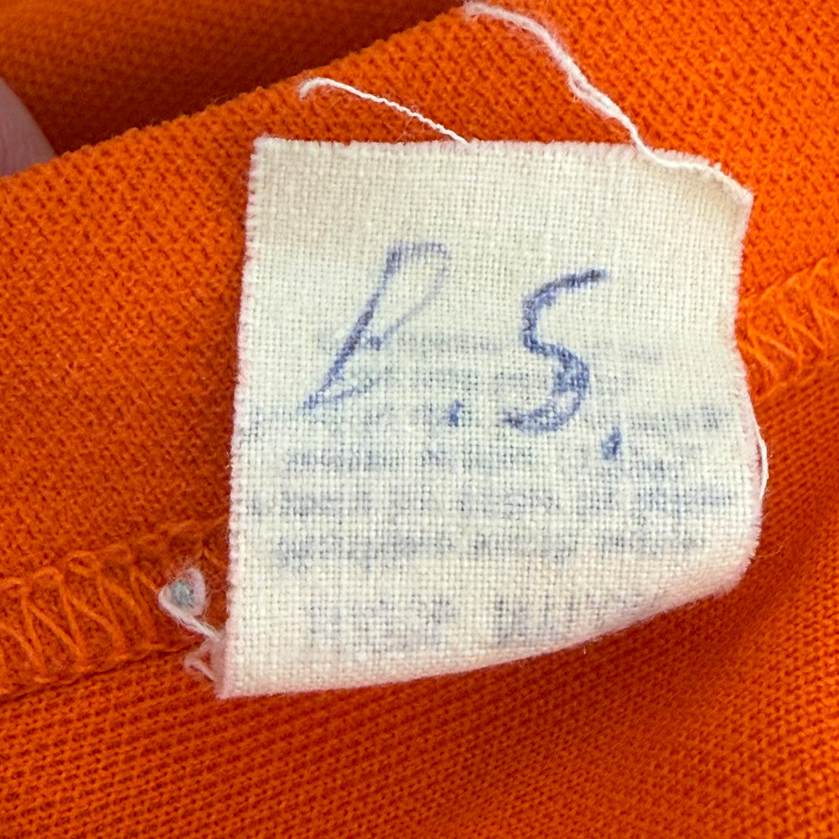 1970s Orange Open Mesh Practice Jersey, K-1 Size Small, No. 12