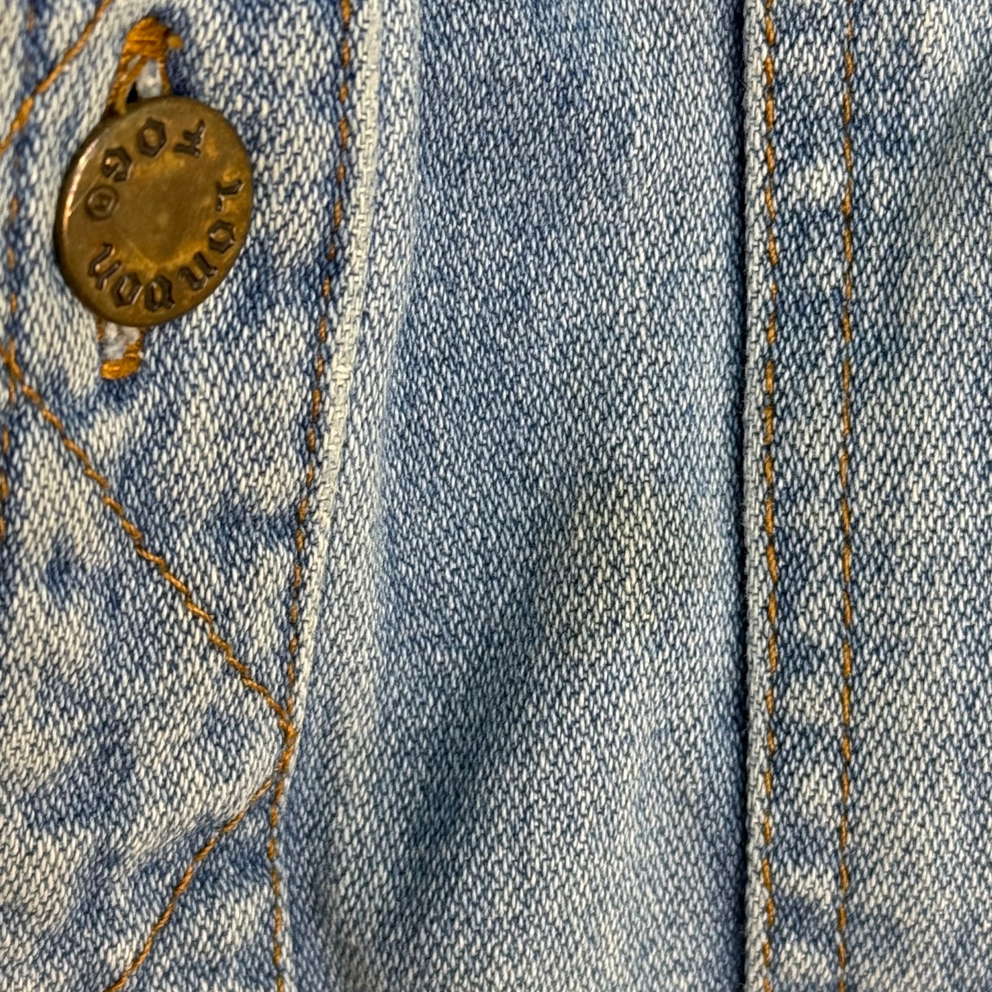 1980s Kids Denim Jacket with Horse Painting on Back, London Fog Size 7/8