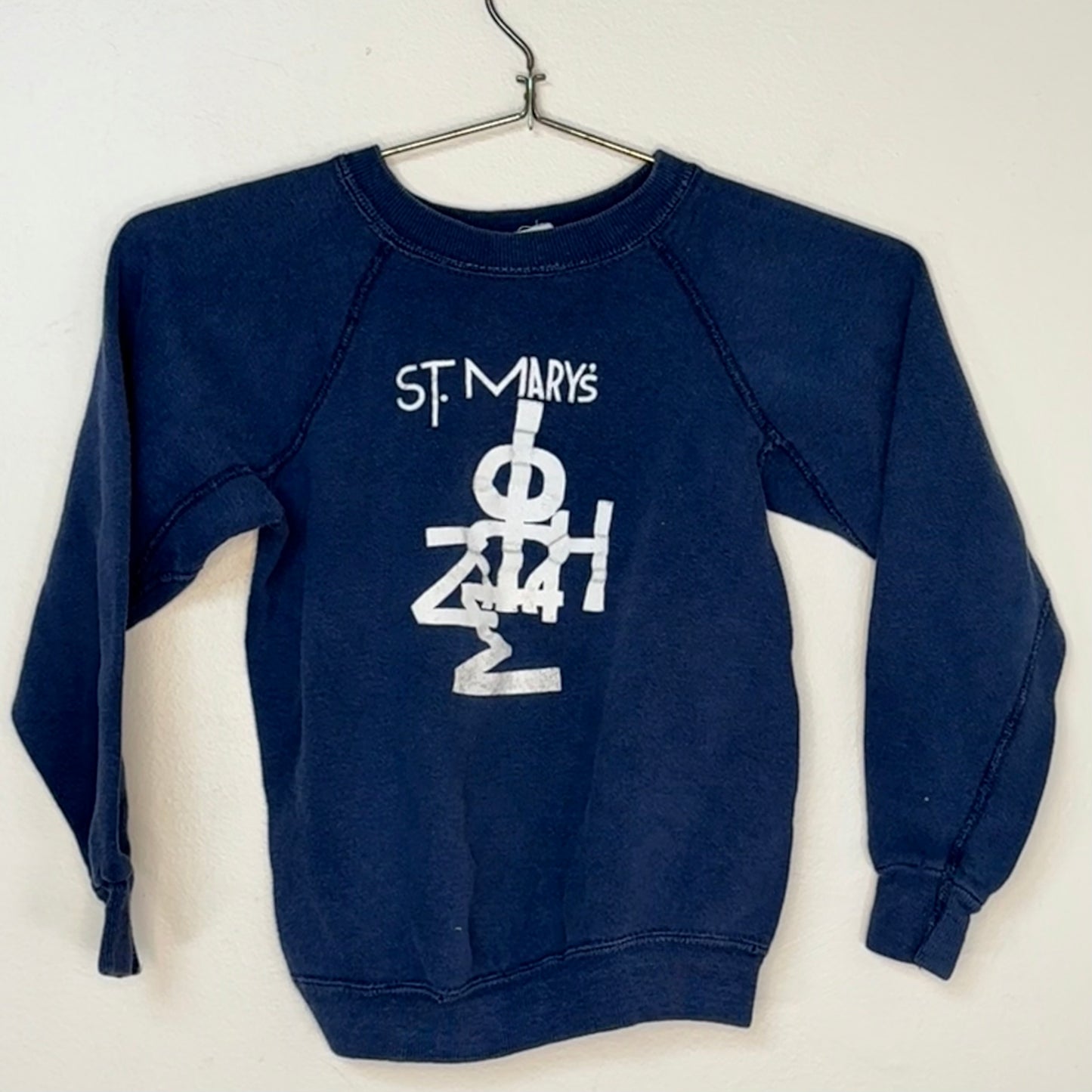 1970s St Mary’s School Memphis Sweatshirt, Kids Size 7/8