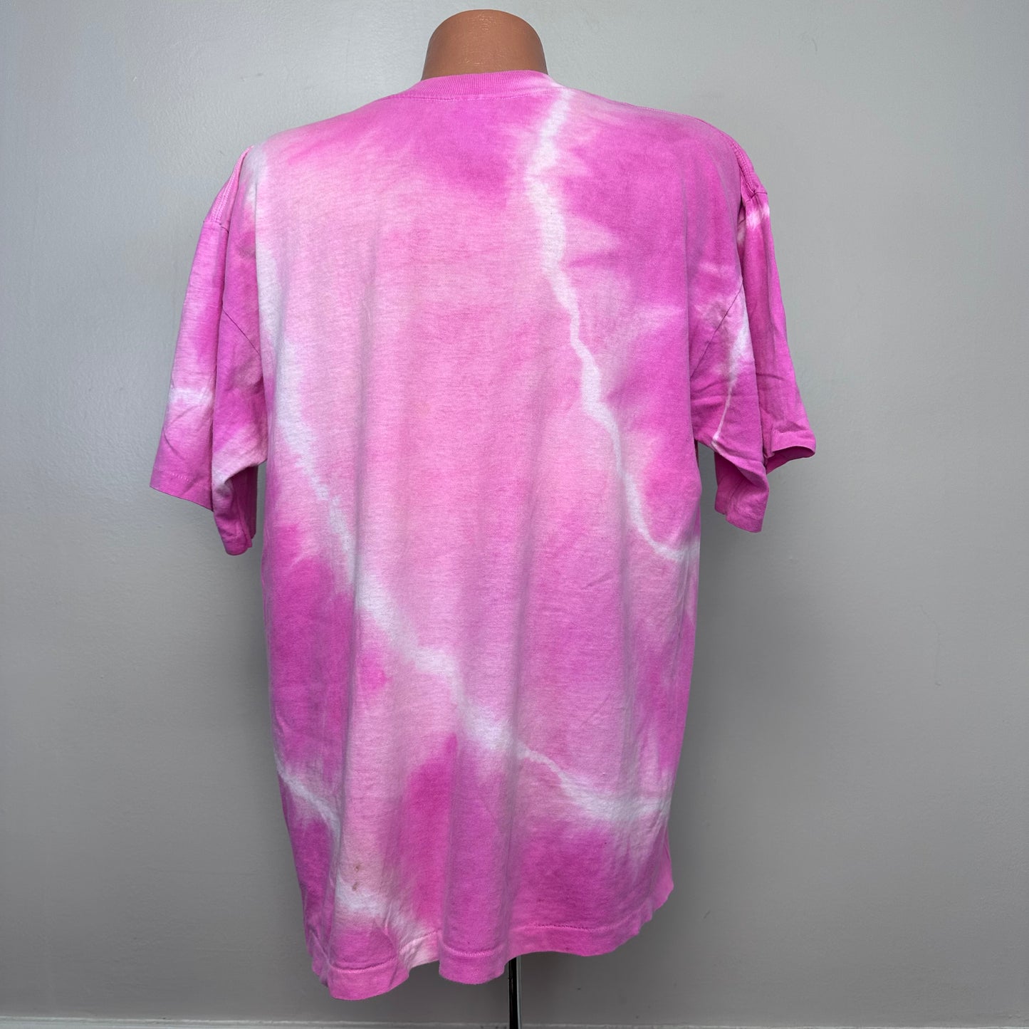 1990s Pink Tie Dye Hypercolor T-Shirt, Generra Size XL, Color Change