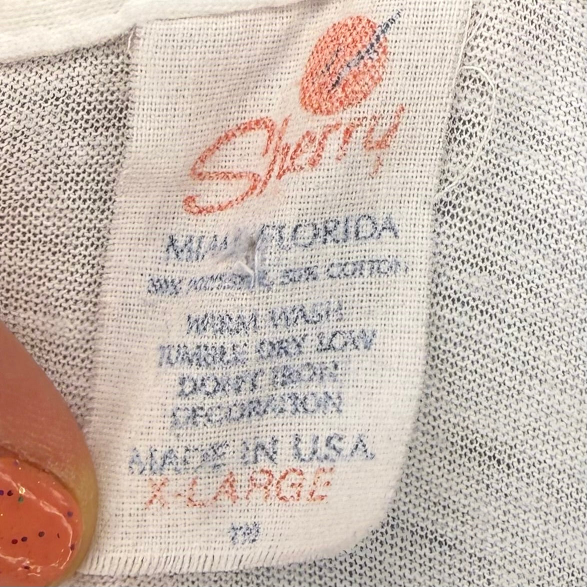 1980s/90s Sail Naked T-Shirt, Biloxi Beach Mississippi, Sherry Size Large