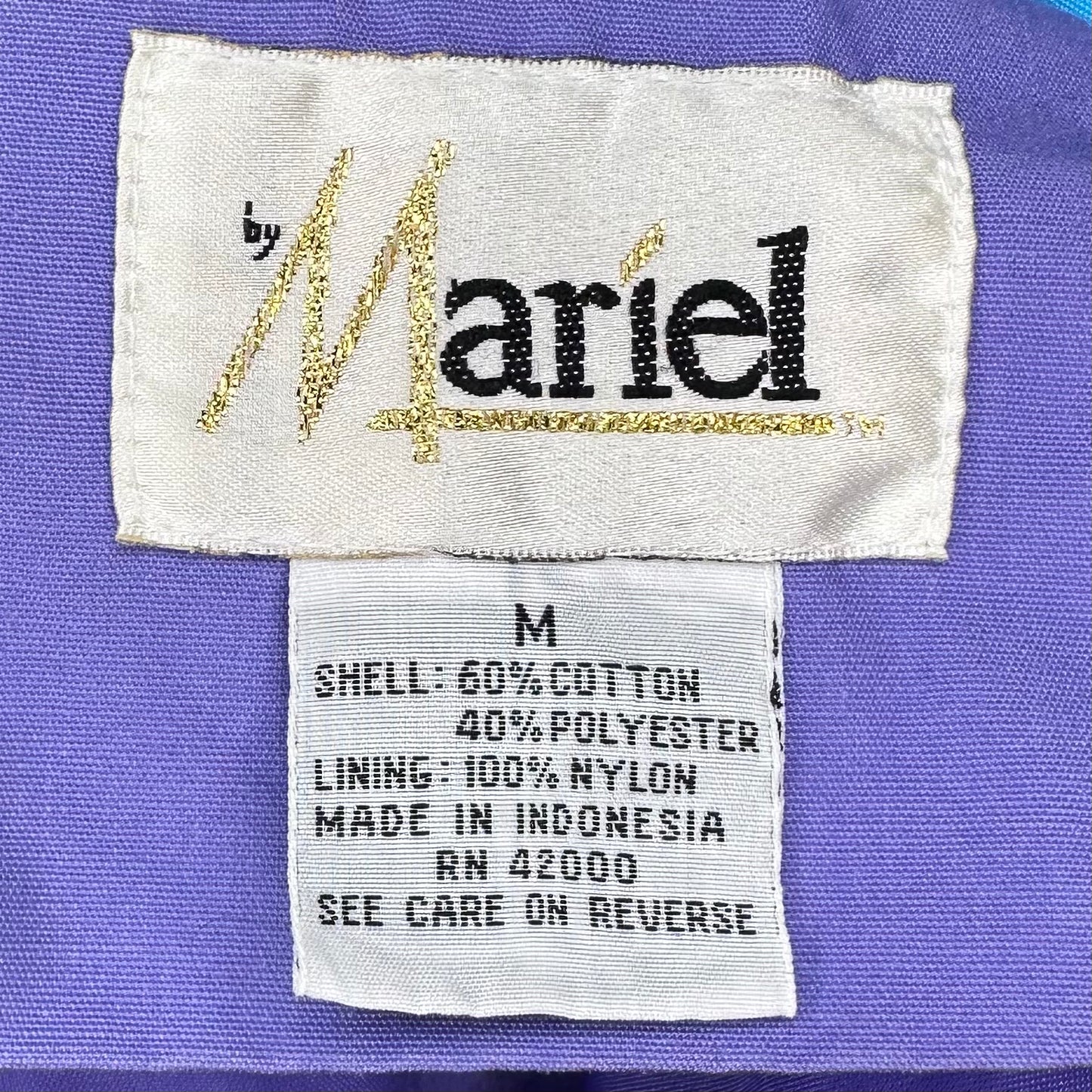 1980s Color Block Hooded Coat, Mariel Size Medium