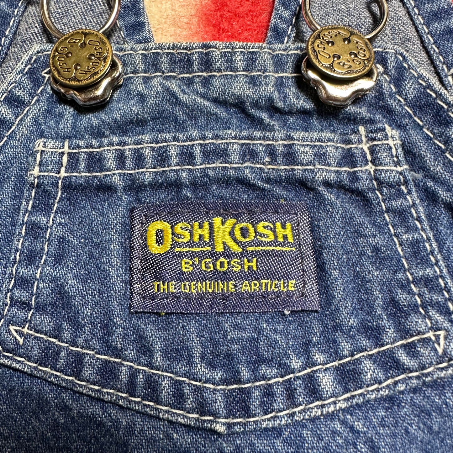 1990s OshKosh B’Gosh Vestbak Denim Overalls, Size 6/9 Months