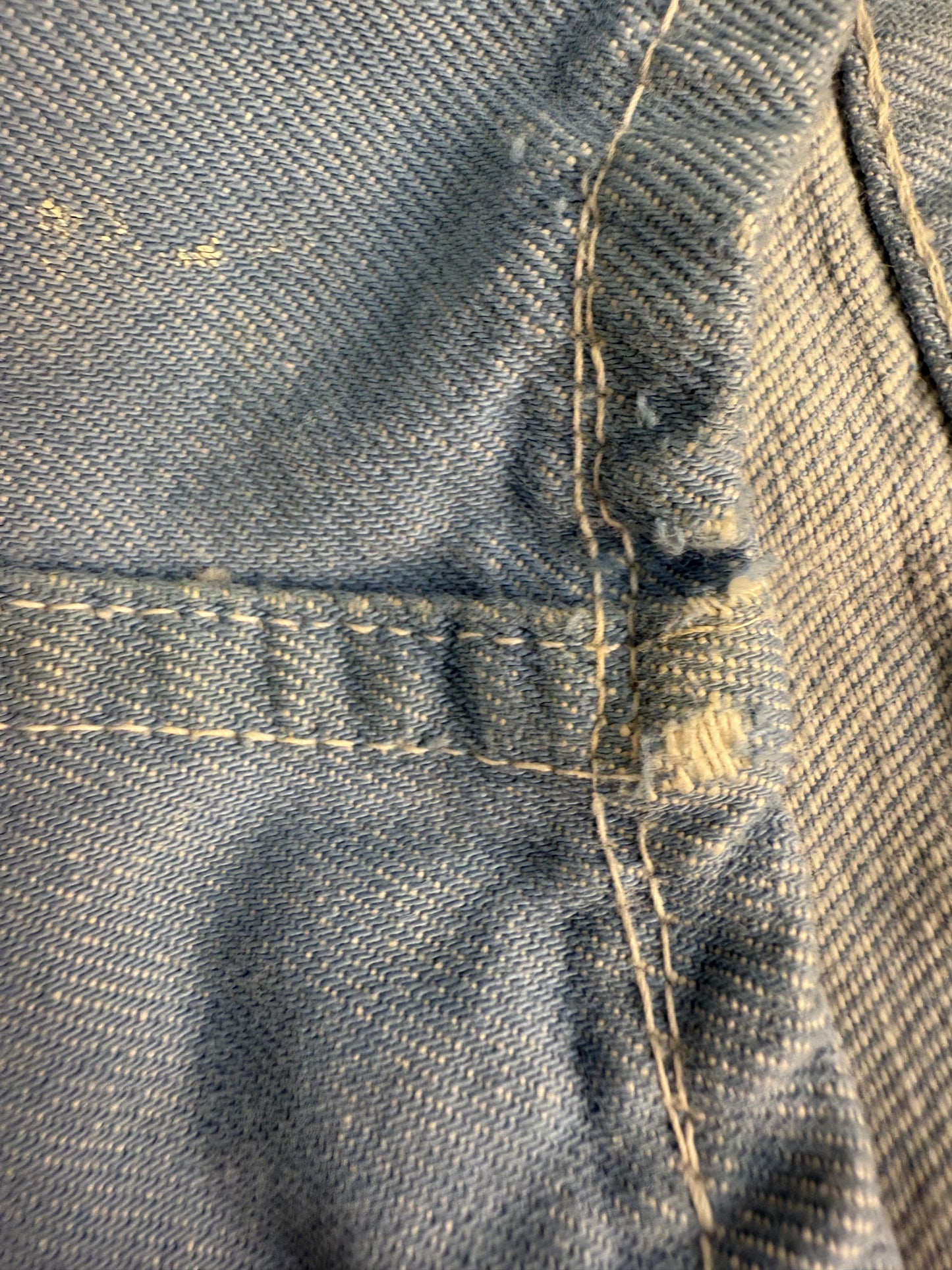 1950s/60s Light Blue Denim Shorts, 27" Waist, High Waisted