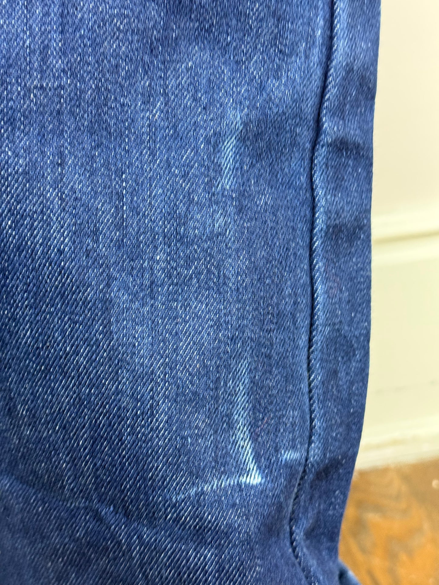 1980s Winter Levi’s Jeans, Dark Denim with Red Flannel Lining, 27"x32", High Rise Straight Leg