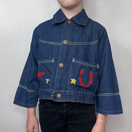 1950s Kids’ Western Denim Jacket Size 3/4T