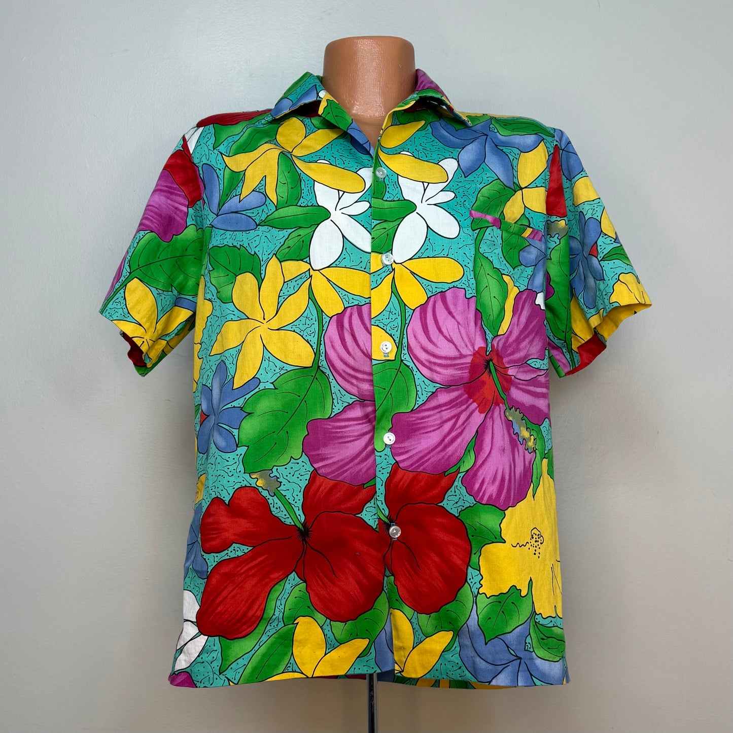 1980s Hawaiian Shirt, Cotton, Hilo Hattie Size Large